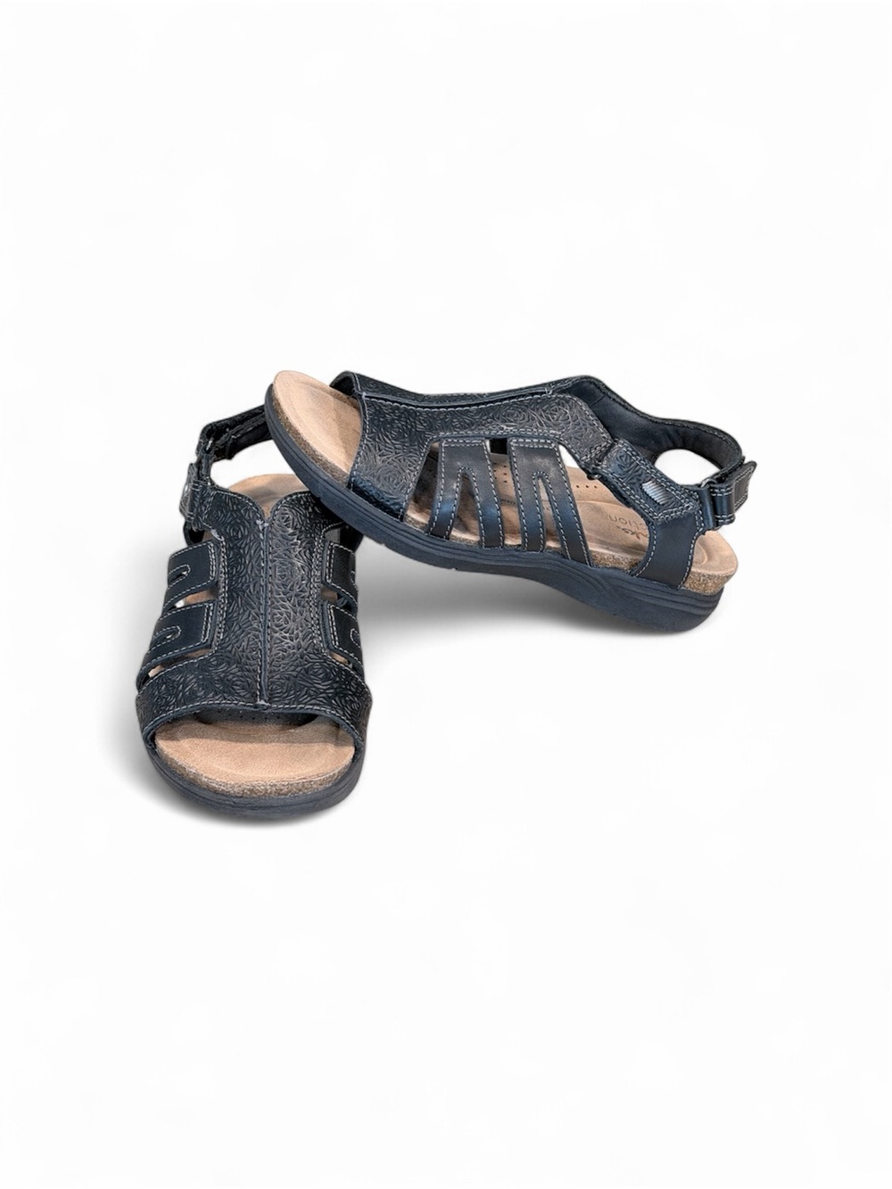 Clarks April Belle Black Slingback Open-Toe Women's Sandals